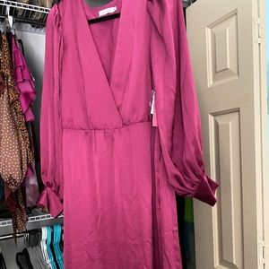 Shoe Dazzle Tie front Midi Dress